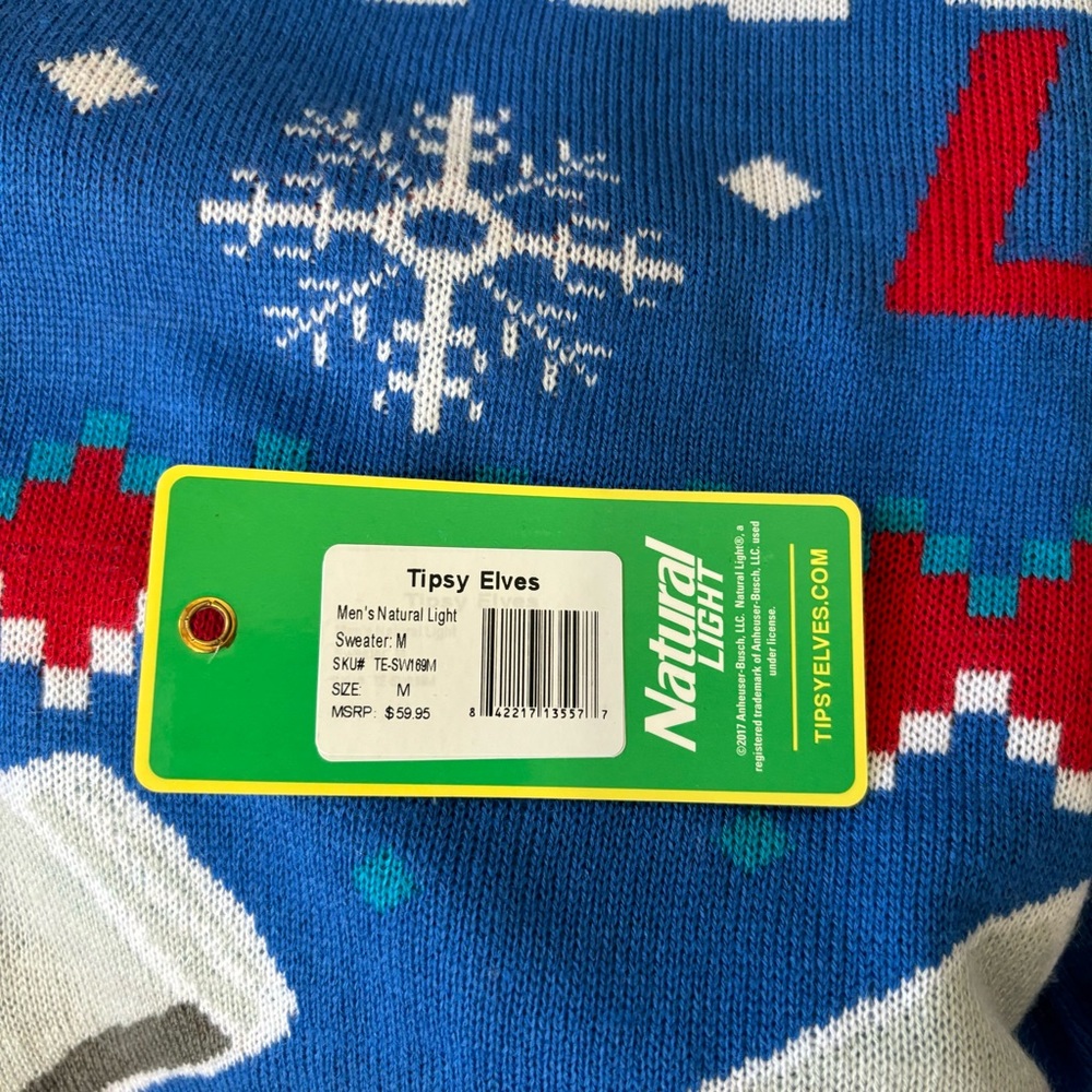 Tipsy Elves Natural Light ugly Christmas sweater. 100% acrylic. Men’s size M - Picture 8 of 8